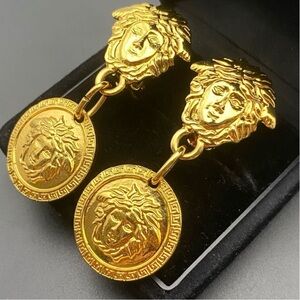 Versace Gold Medusa Earrings